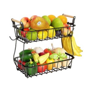 Multifunctional 2 Tier Detachable Vegetable Rack
